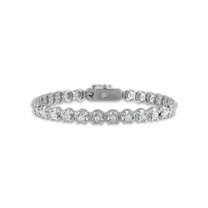 1 CTW Diamond 7.5-inch Tennis Bracelet in Sterling Silver