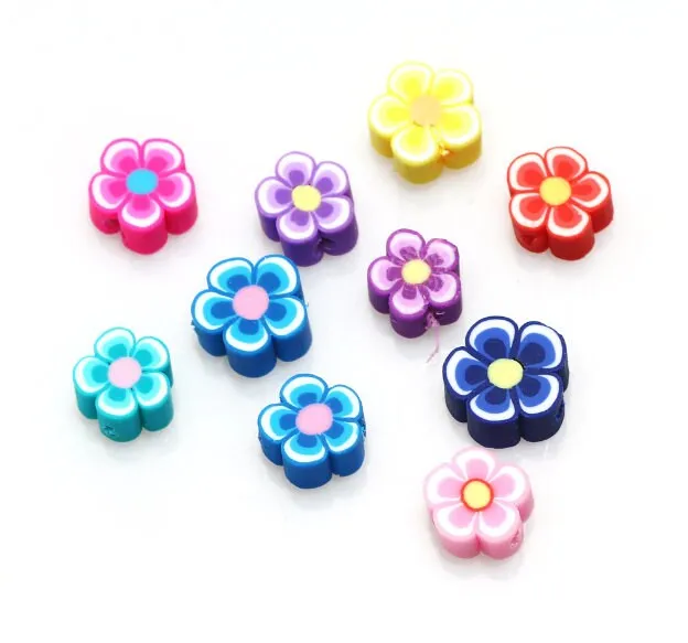 100 Colorful Flowers Spacer Beads - Flower Beads, Tiny Flower Charm - Necklace Bracelet Earrings Charm Jewelry Making Finding Craft Supplies