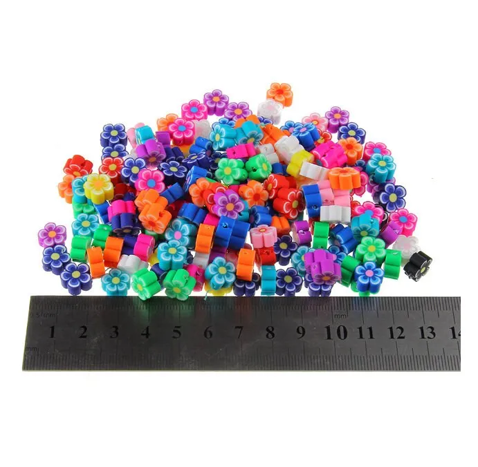 100 Colorful Flowers Spacer Beads - Flower Beads, Tiny Flower Charm - Necklace Bracelet Earrings Charm Jewelry Making Finding Craft Supplies