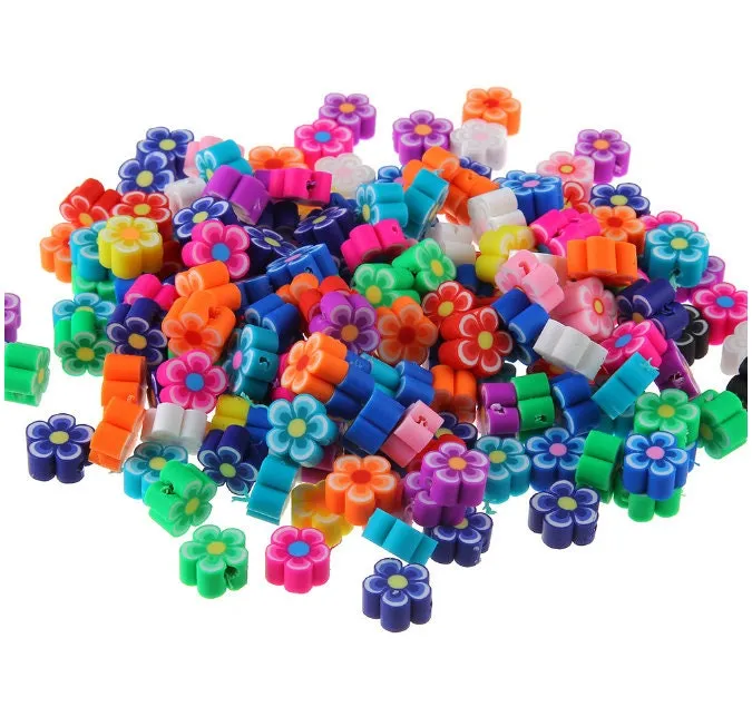 100 Colorful Flowers Spacer Beads - Flower Beads, Tiny Flower Charm - Necklace Bracelet Earrings Charm Jewelry Making Finding Craft Supplies