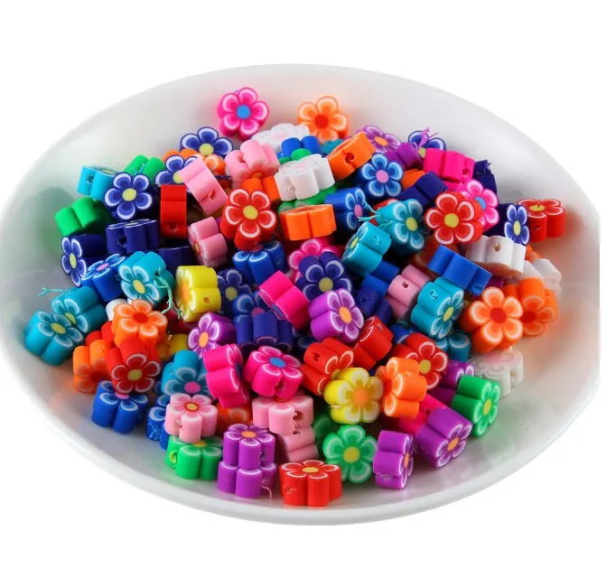 100 Colorful Flowers Spacer Beads - Flower Beads, Tiny Flower Charm - Necklace Bracelet Earrings Charm Jewelry Making Finding Craft Supplies