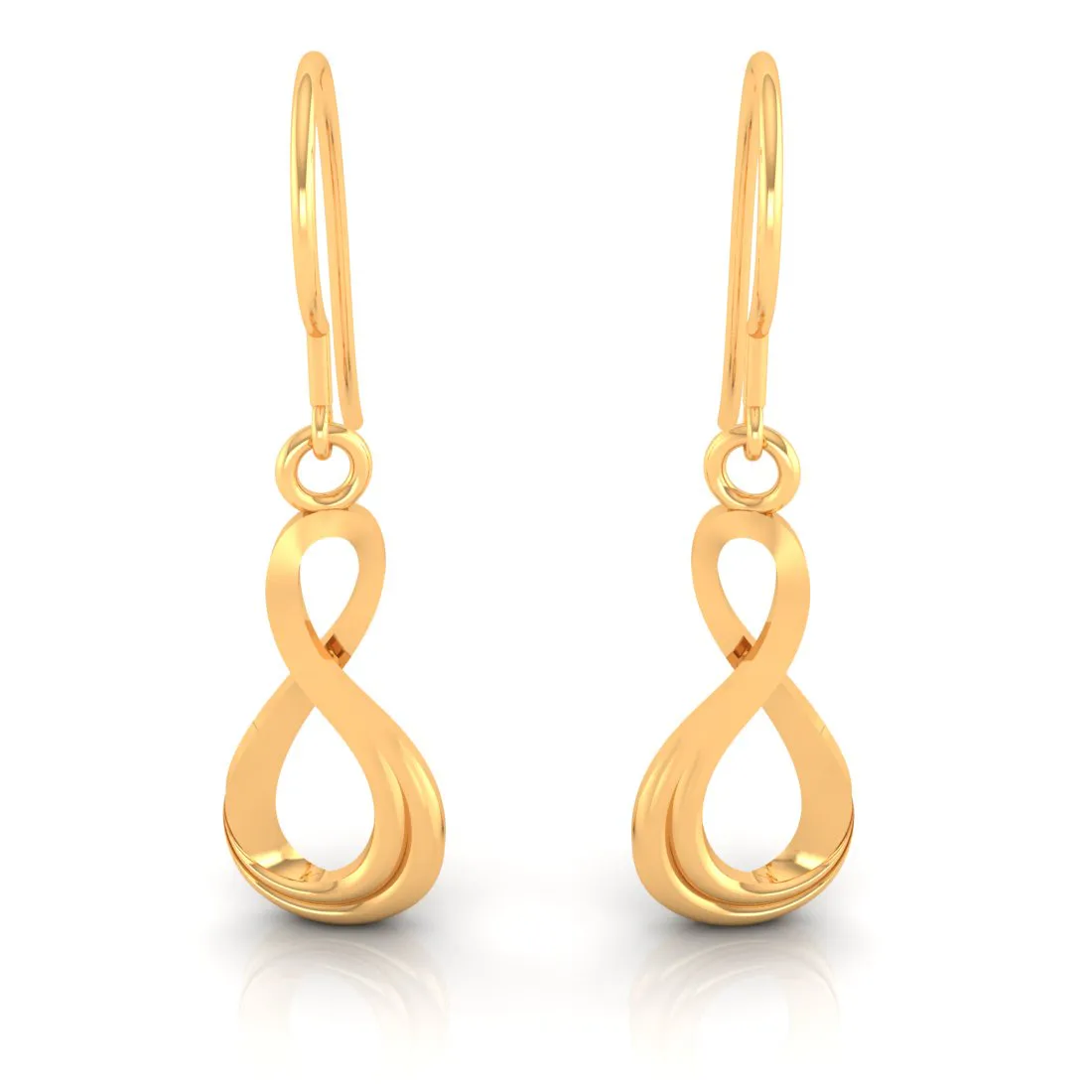 14k Dainty Gold Earrings With An Infinite Shape