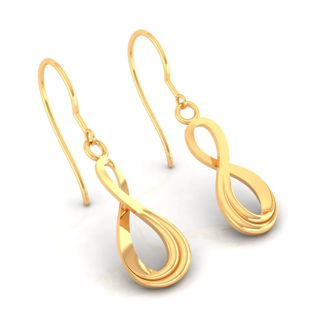 14k Dainty Gold Earrings With An Infinite Shape