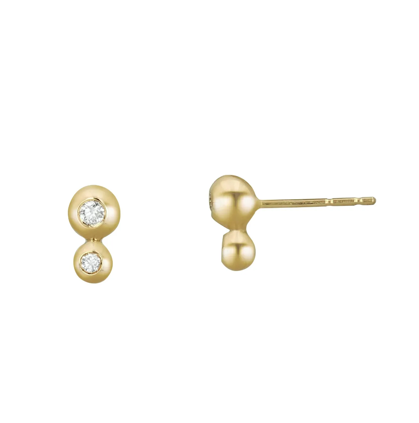 14KY Double Bubble Stud Earrings