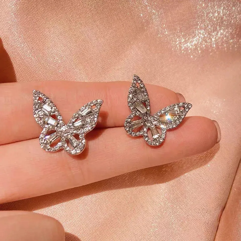 2023 New Fashion Unique Design Elegant Exquisite Light Luxury Zircon C Earrings Women Jewelry Party High-grade Gift Wholesale