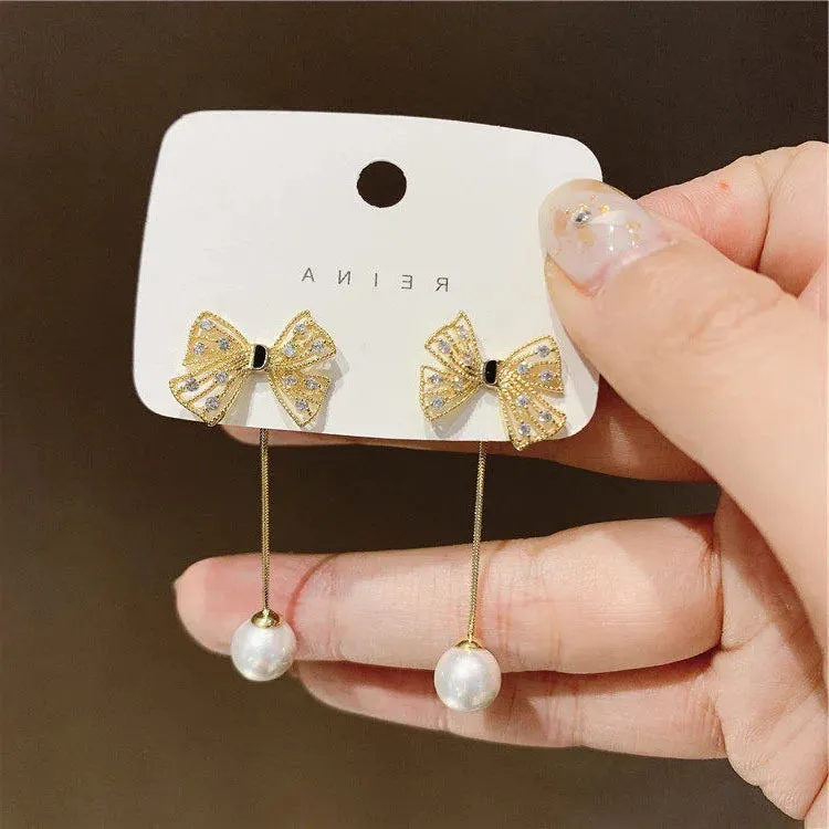 2023 New Fashion Unique Design Elegant Exquisite Light Luxury Zircon C Earrings Women Jewelry Party High-grade Gift Wholesale