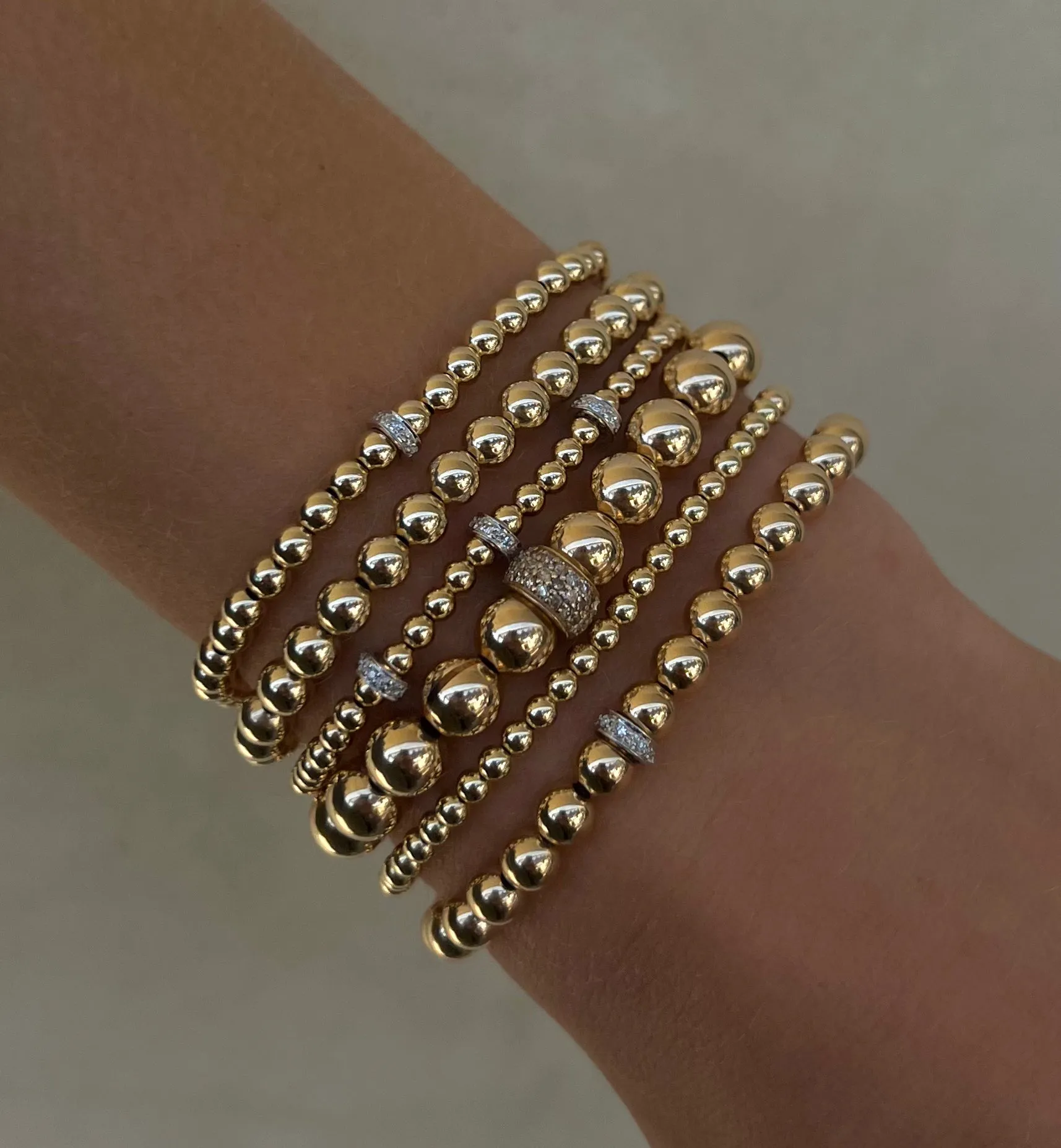 3MM Signature Bracelet with 14K Diamond Rondelle