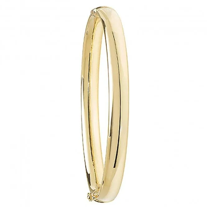 9ct Yellow Gold Ladies Bangle with Hinged Design BN086