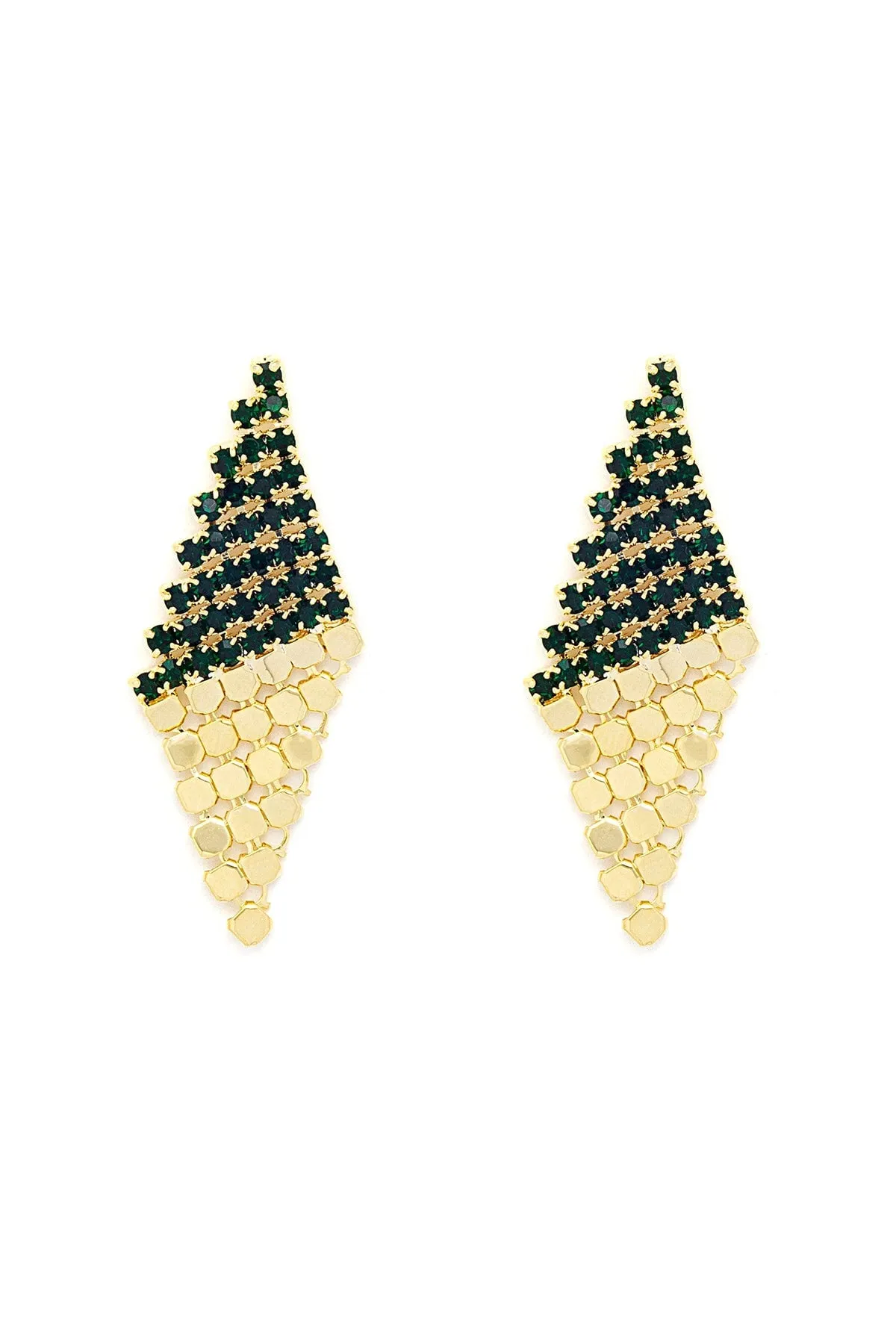 Adelina Emerald Crystal Drop Earrings