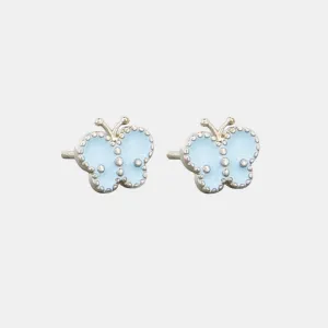 Adonis Blue Butterfly Studs