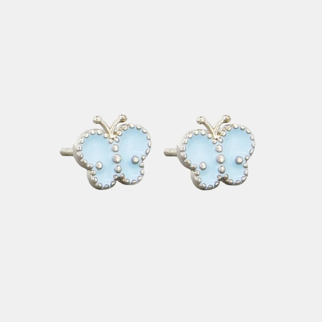 Adonis Blue Butterfly Studs