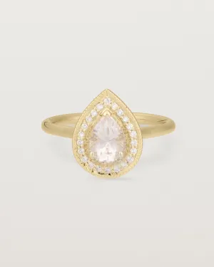 Aurie Halo Ring | Morganite & Diamonds