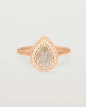 Aurie Halo Ring | Rutilated Quartz & Diamonds