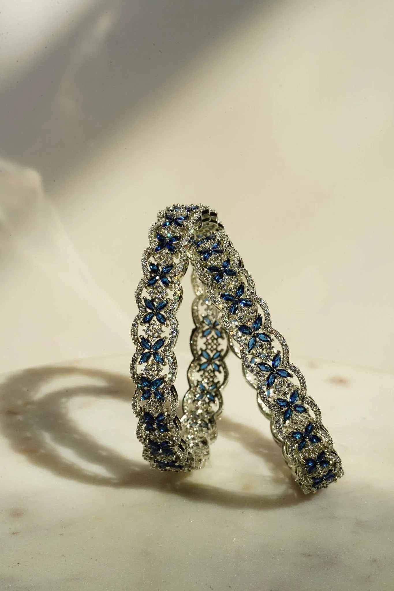 Avika -  Sapphire Blue AD Stones (Set of 2)