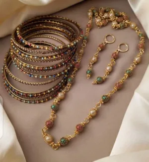 Bangles and Mala Set