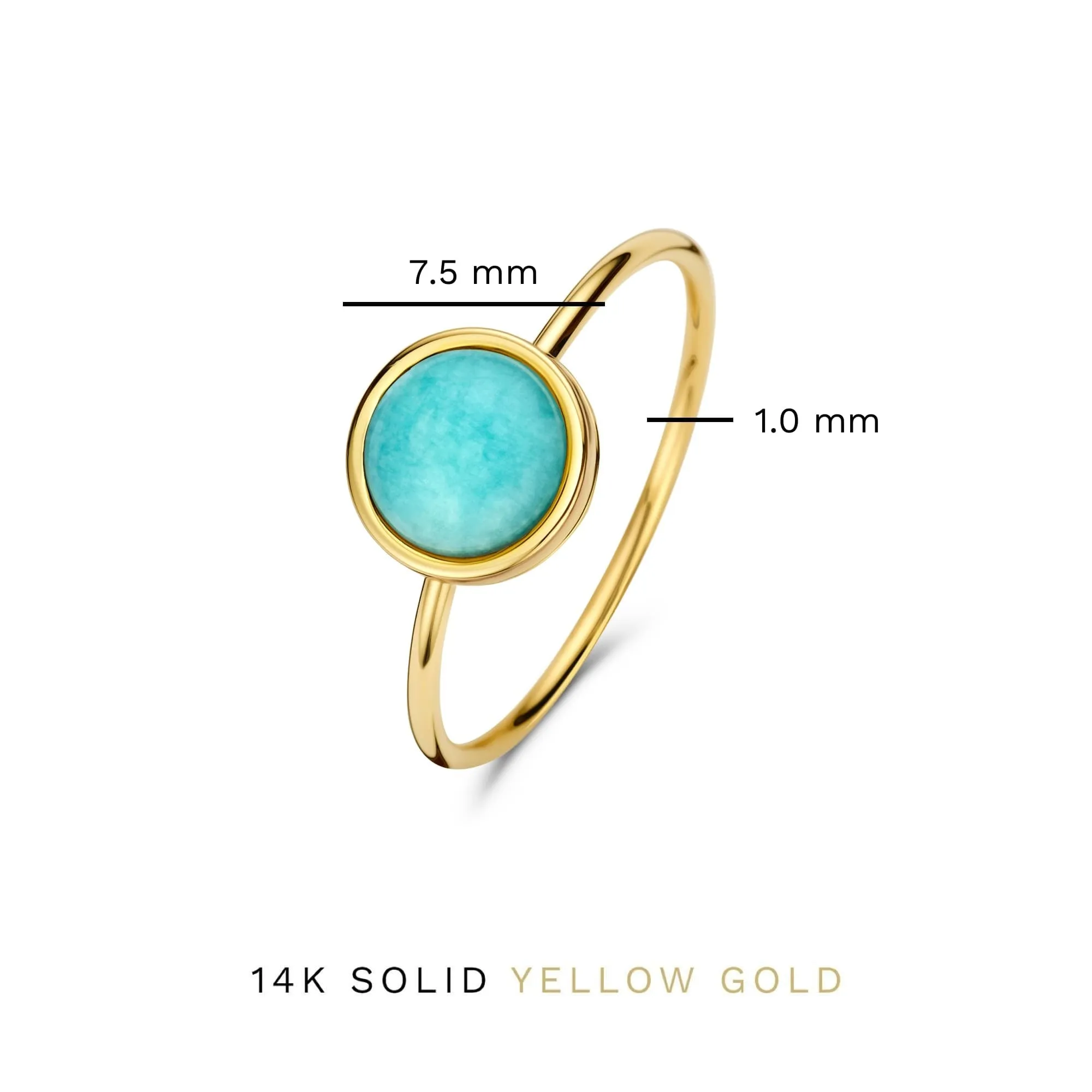 Belleville Emmalyn 14 karat gold ring with amazonite gemstone