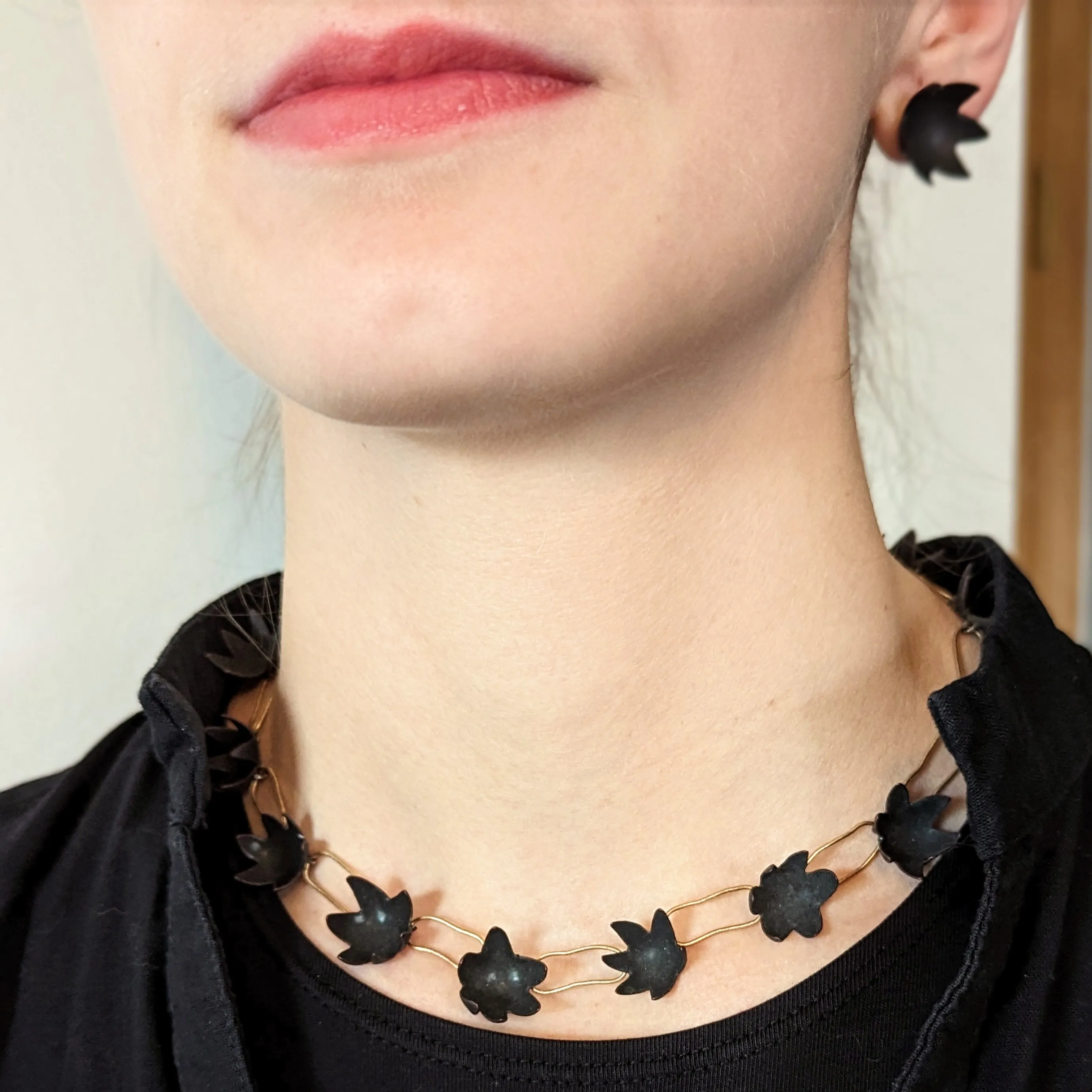 Black Spiky Necklace