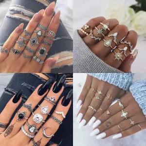 Bohemian Style Midi Ring Set