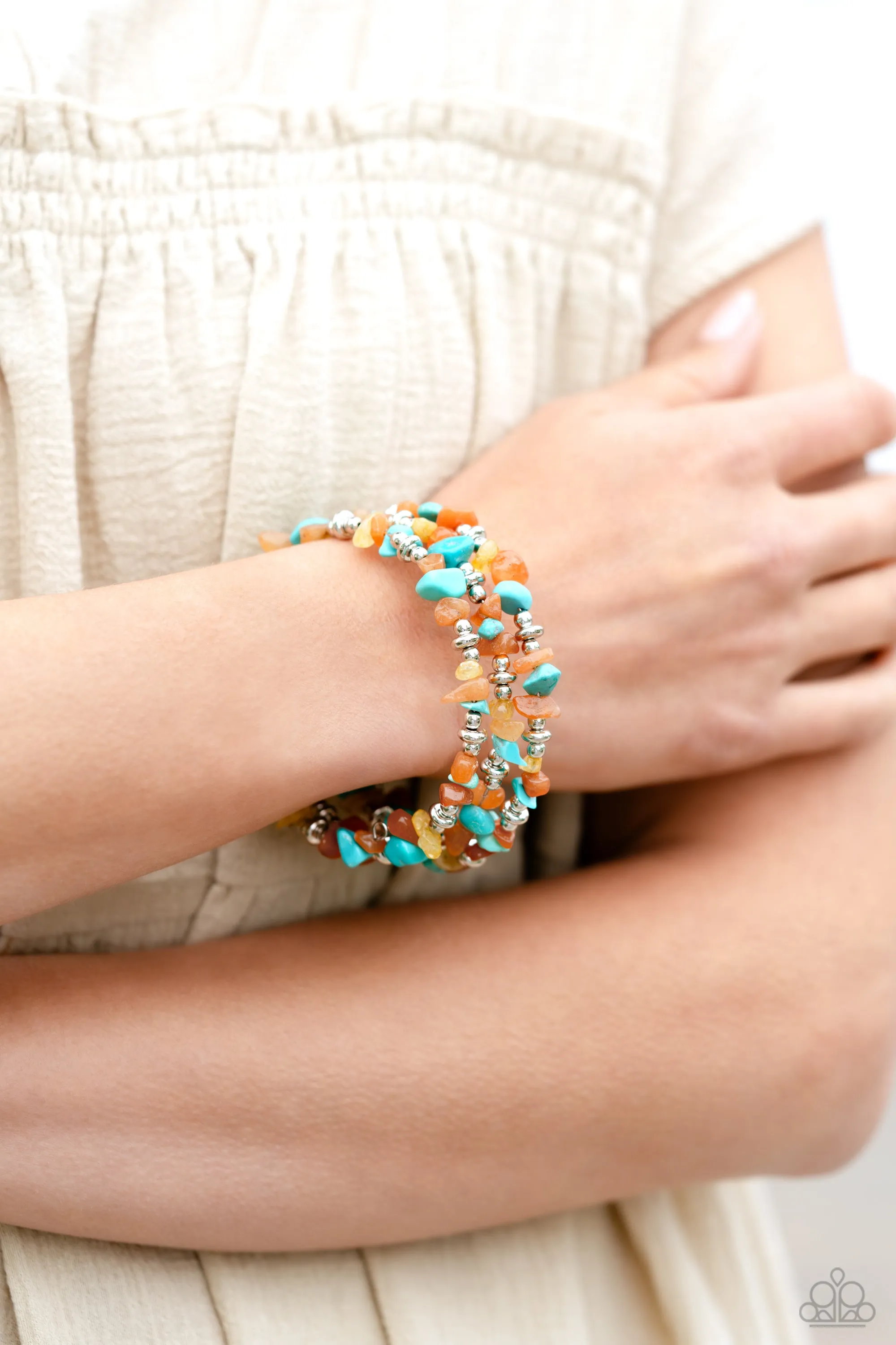 Bracelets Stacking Stones - Orange B270