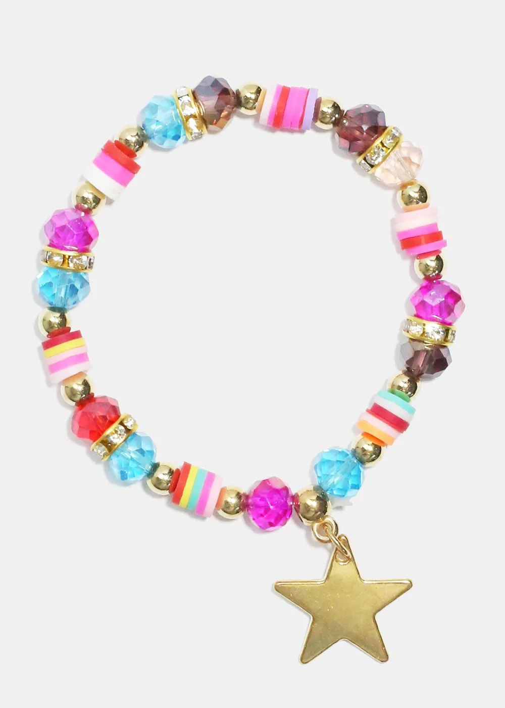 Colorful Beaded Festival Charm Bracelet