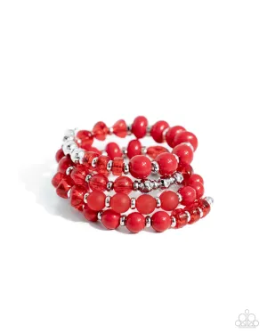 Colorful Charade - Red Bracelets