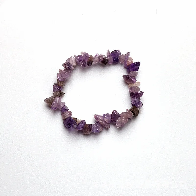 Colorful gravel chakra bracelet