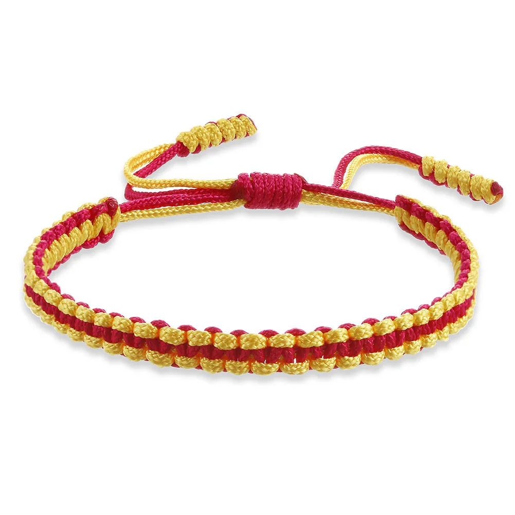 Colorful Hand-Woven Rainbow Bracelet