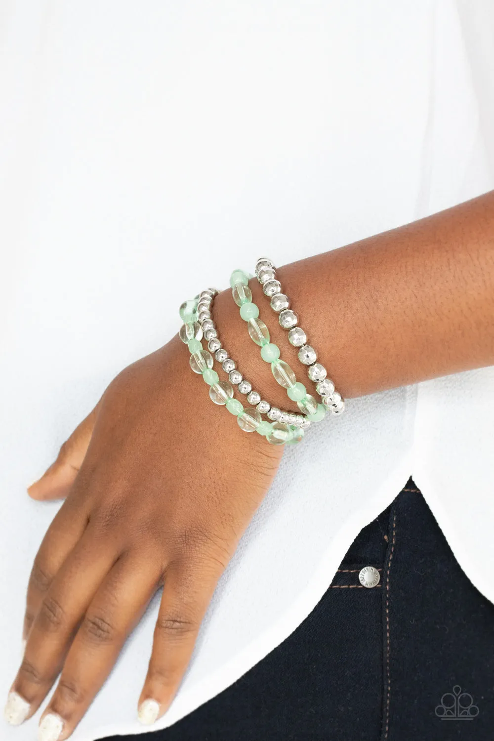 Delightfully Disco - Green Bracelet