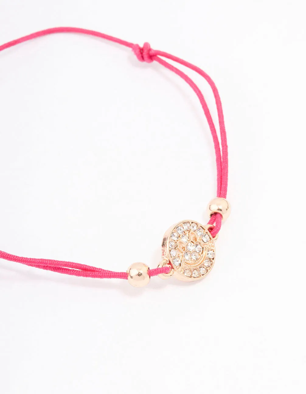 Diamante Smiley Face Toggle Bracelet