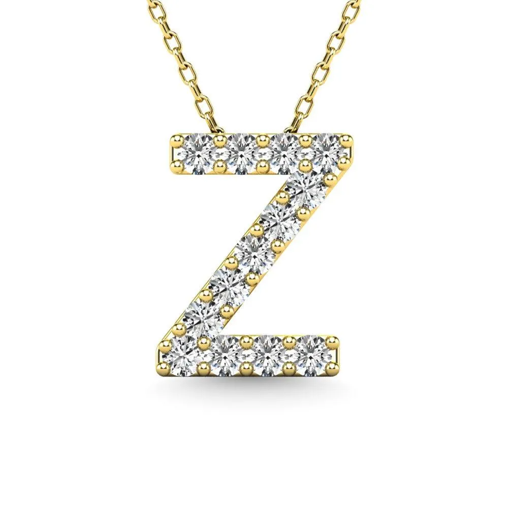 Diamond 1/8 Ct.Tw. Letter Z Pendant in 14K Yellow Gold"