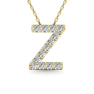 Diamond 1/8 Ct.Tw. Letter Z Pendant in 14K Yellow Gold"