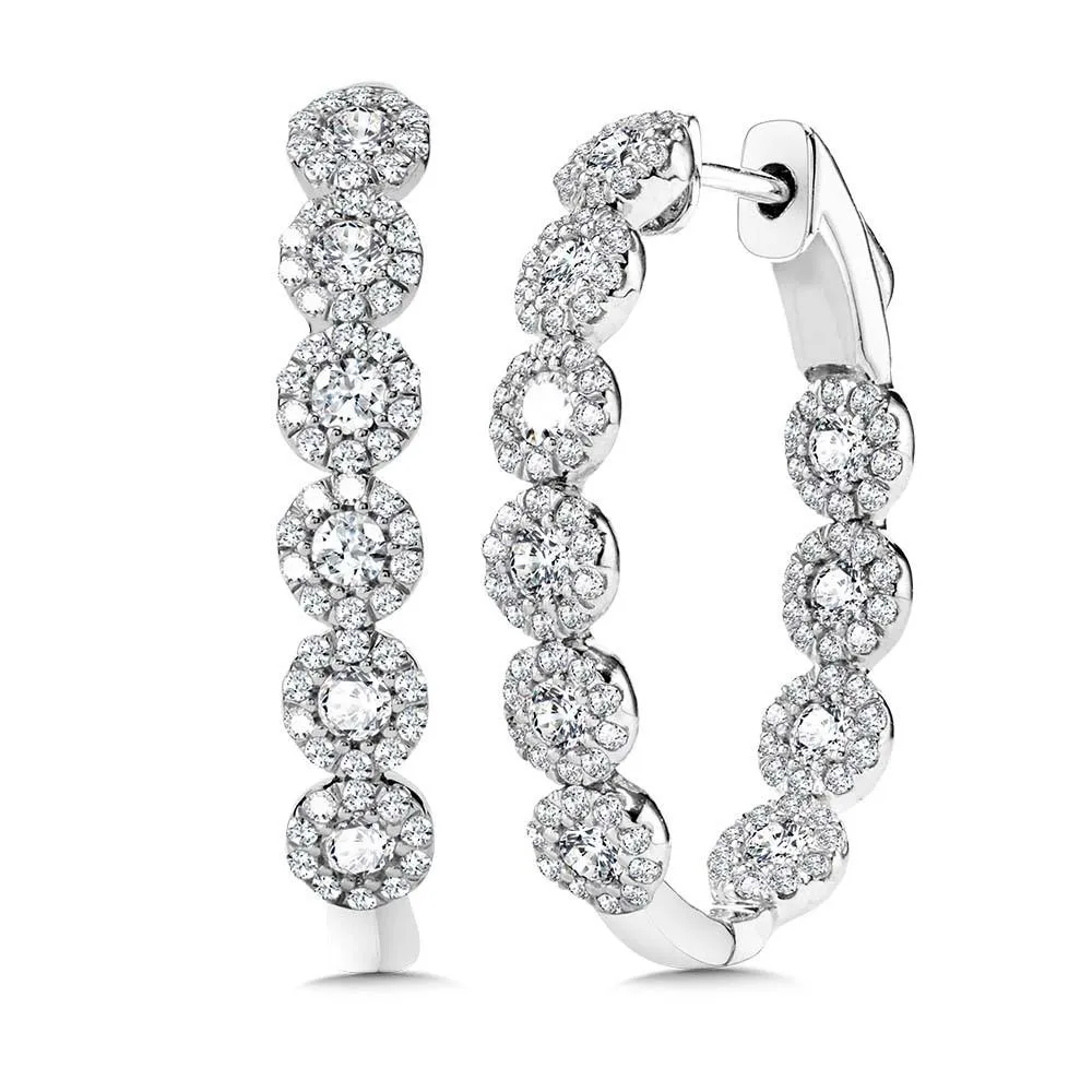 DIAMOND DELIGHTS OVAL IN-OUT HOOP EARRINGS