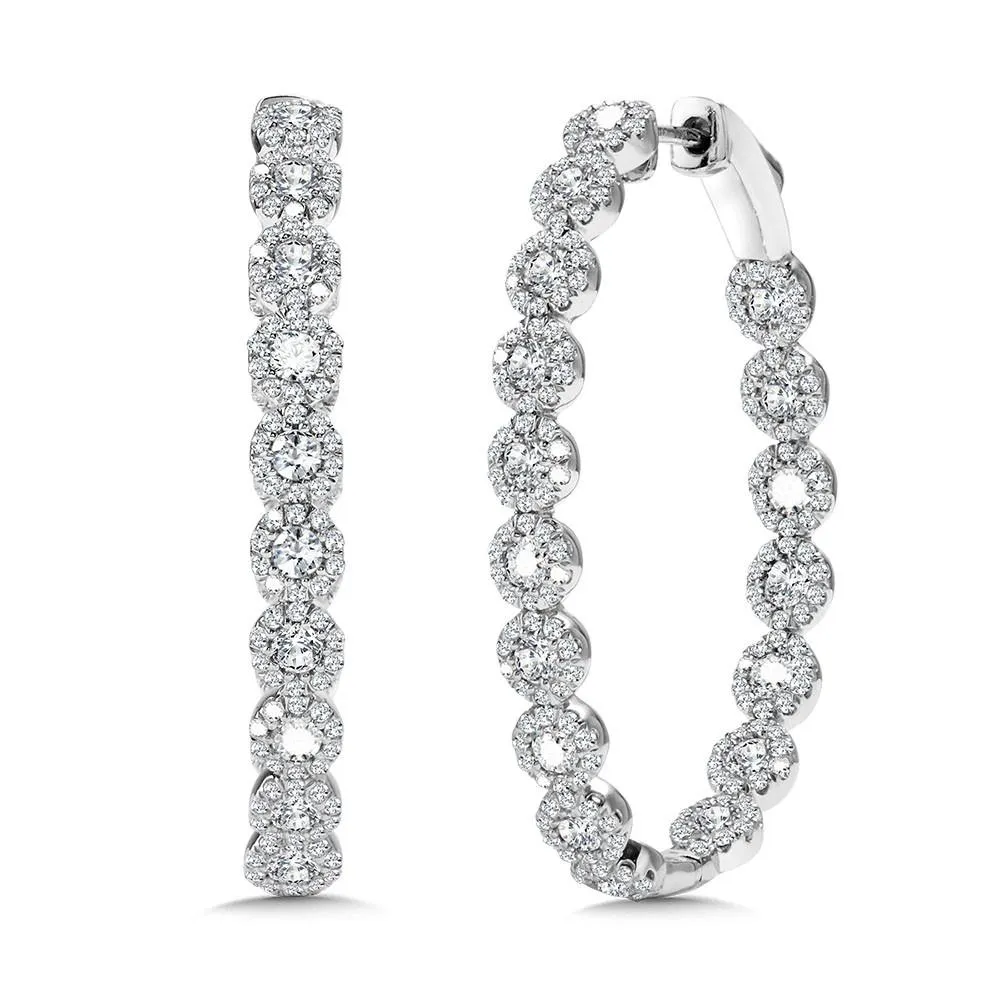 DIAMOND DELIGHTS OVAL IN-OUT HOOP EARRINGS