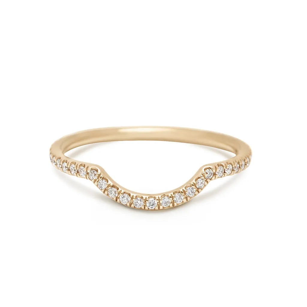 Eleonore Pave Scallop Band (Size 6) - Was <s> $1,750 </s>