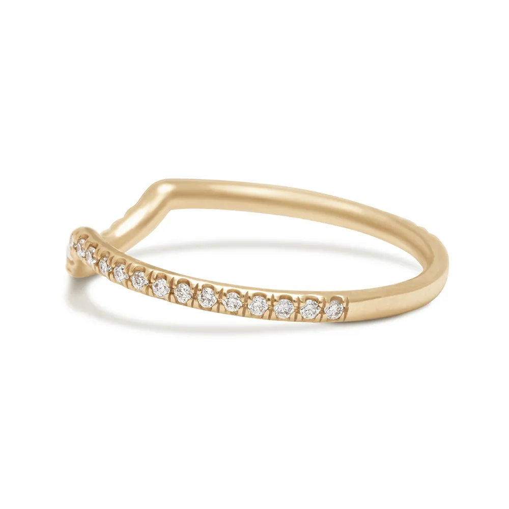 Eleonore Pave Scallop Band (Size 6) - Was <s> $1,750 </s>