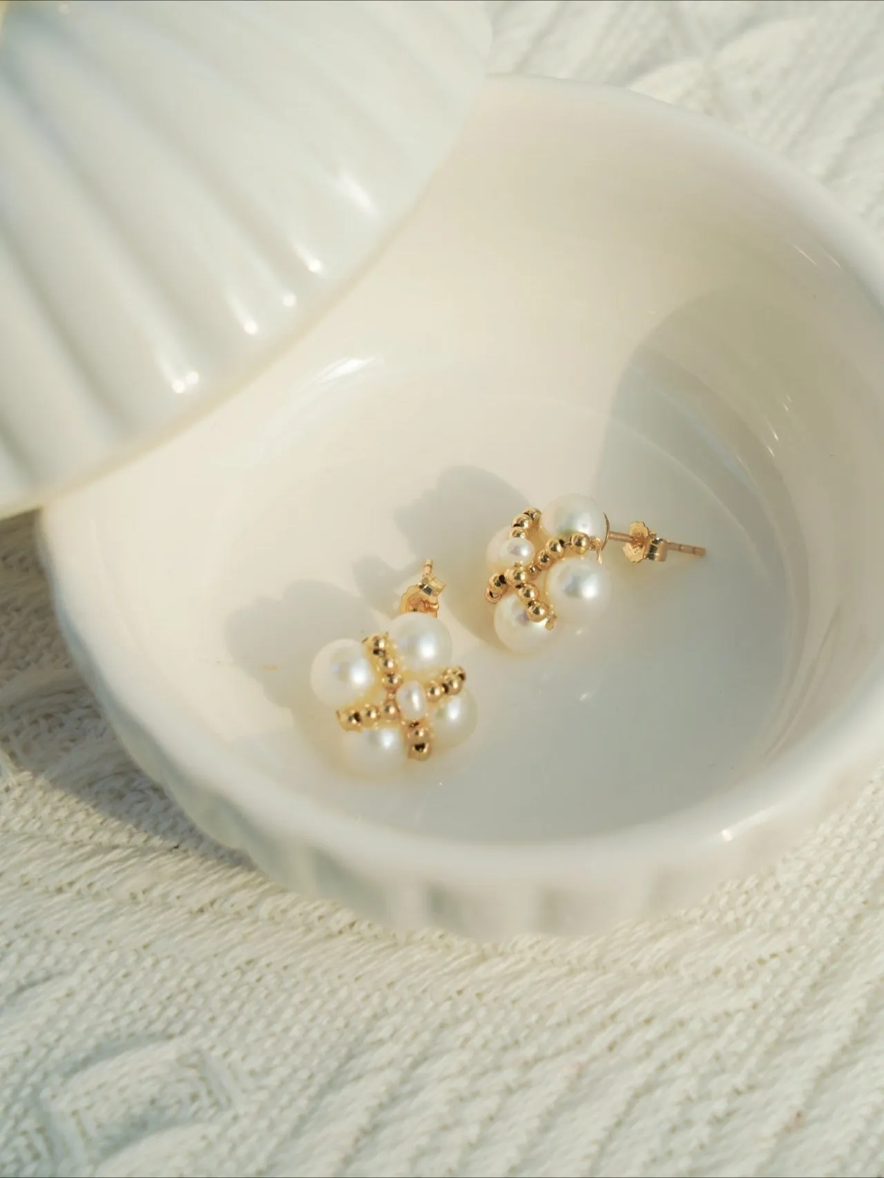 Embellished Series Lucky Clover Ear Clip Ear Studs