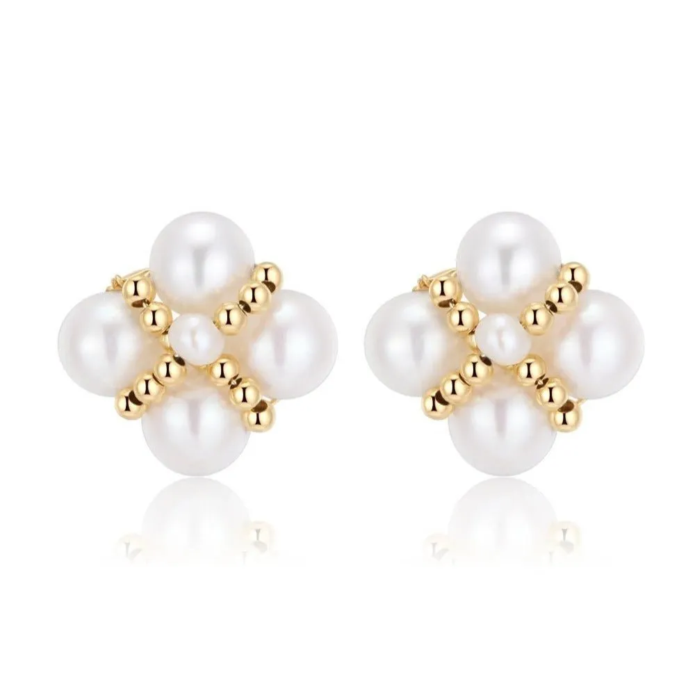 Embellished Series Lucky Clover Ear Clip Ear Studs