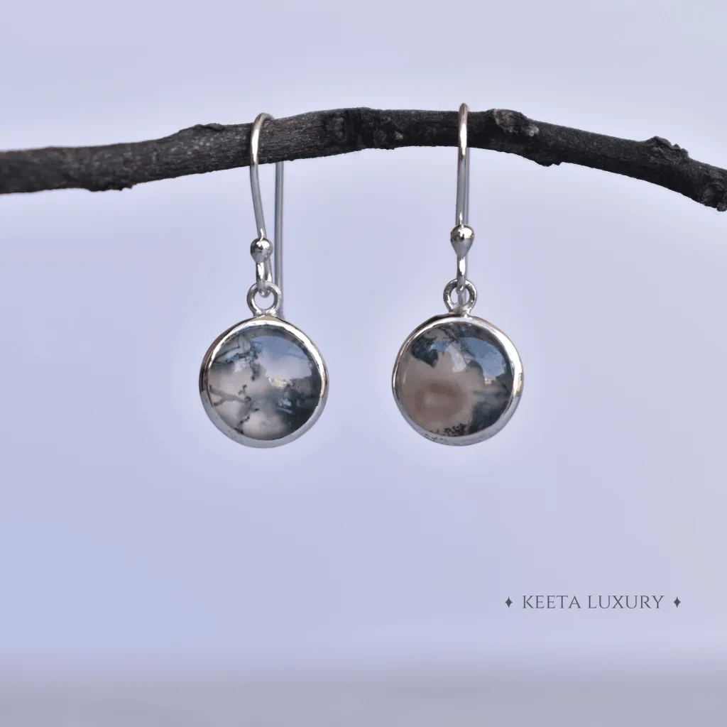 Exquisite -  Moss Agate Earrings