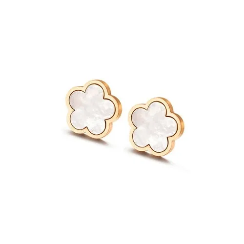 Exquisite Zircon Stainless Steel Stud Earrings For Women