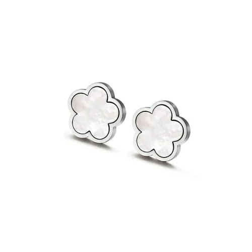 Exquisite Zircon Stainless Steel Stud Earrings For Women