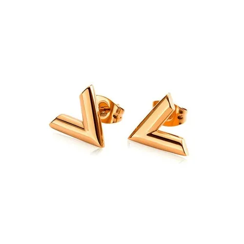 Exquisite Zircon Stainless Steel Stud Earrings For Women