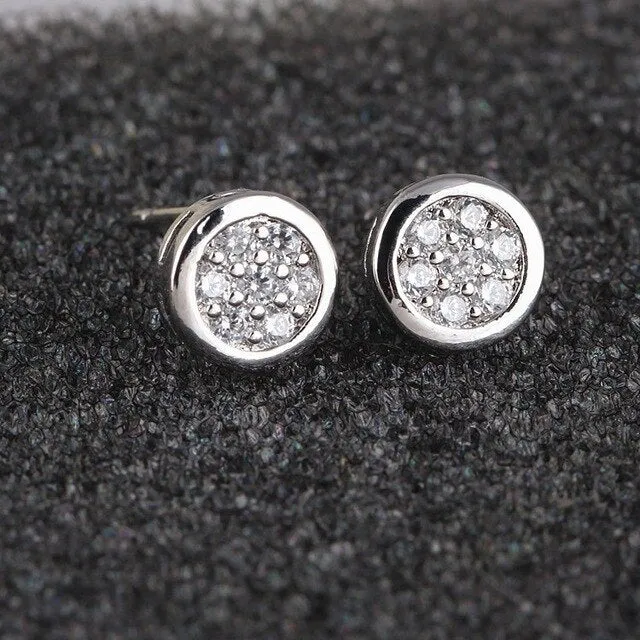 Exquisite Zirconia Stud Earrings Gem Wedding Engagement Stud Earring Bridesmaid Jewelry Gifts