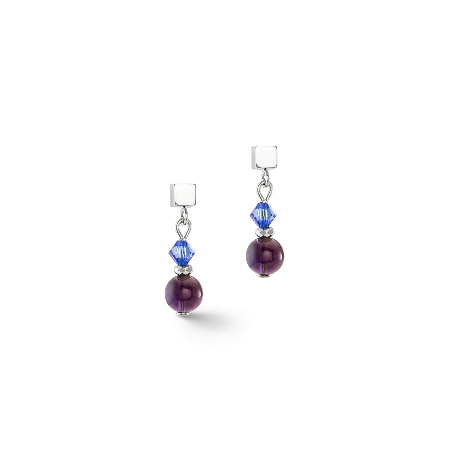 Festive Spheres earrings silver-royal