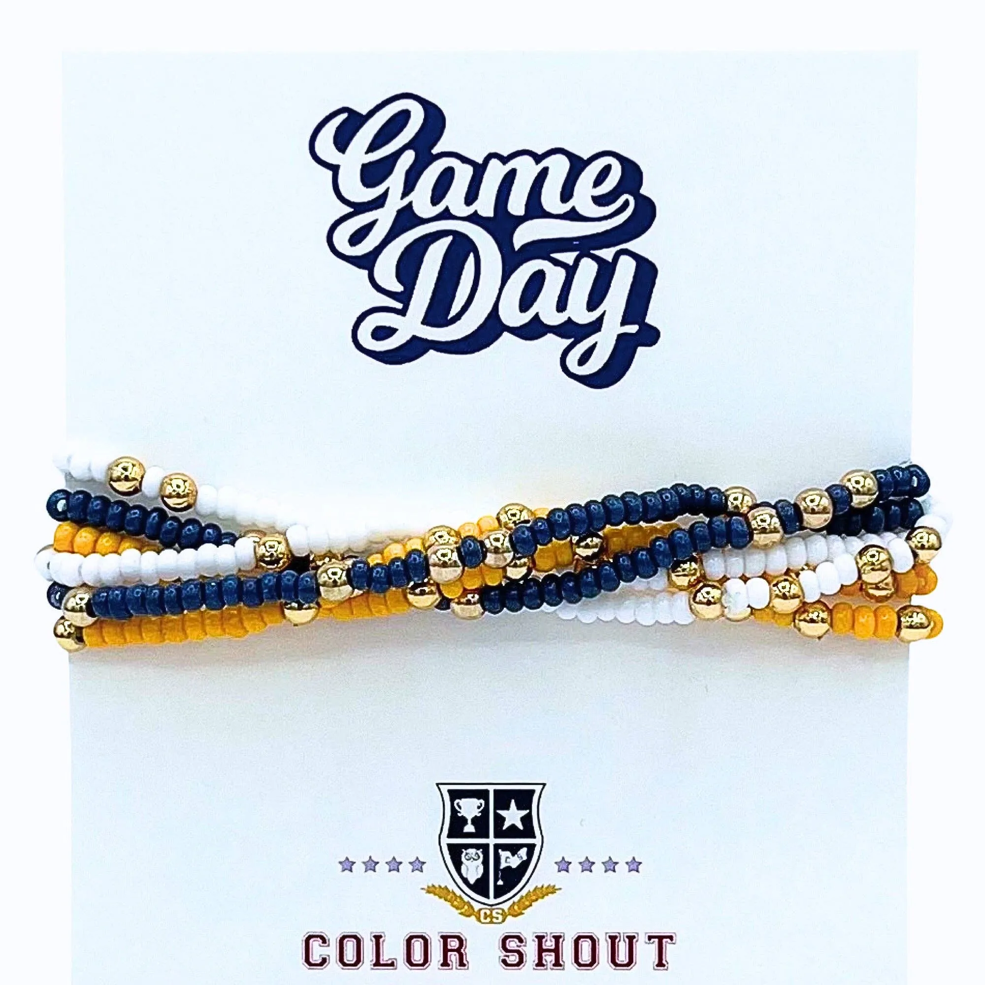 Game Day Team Colors: Set of 6 Stretch Bracelets