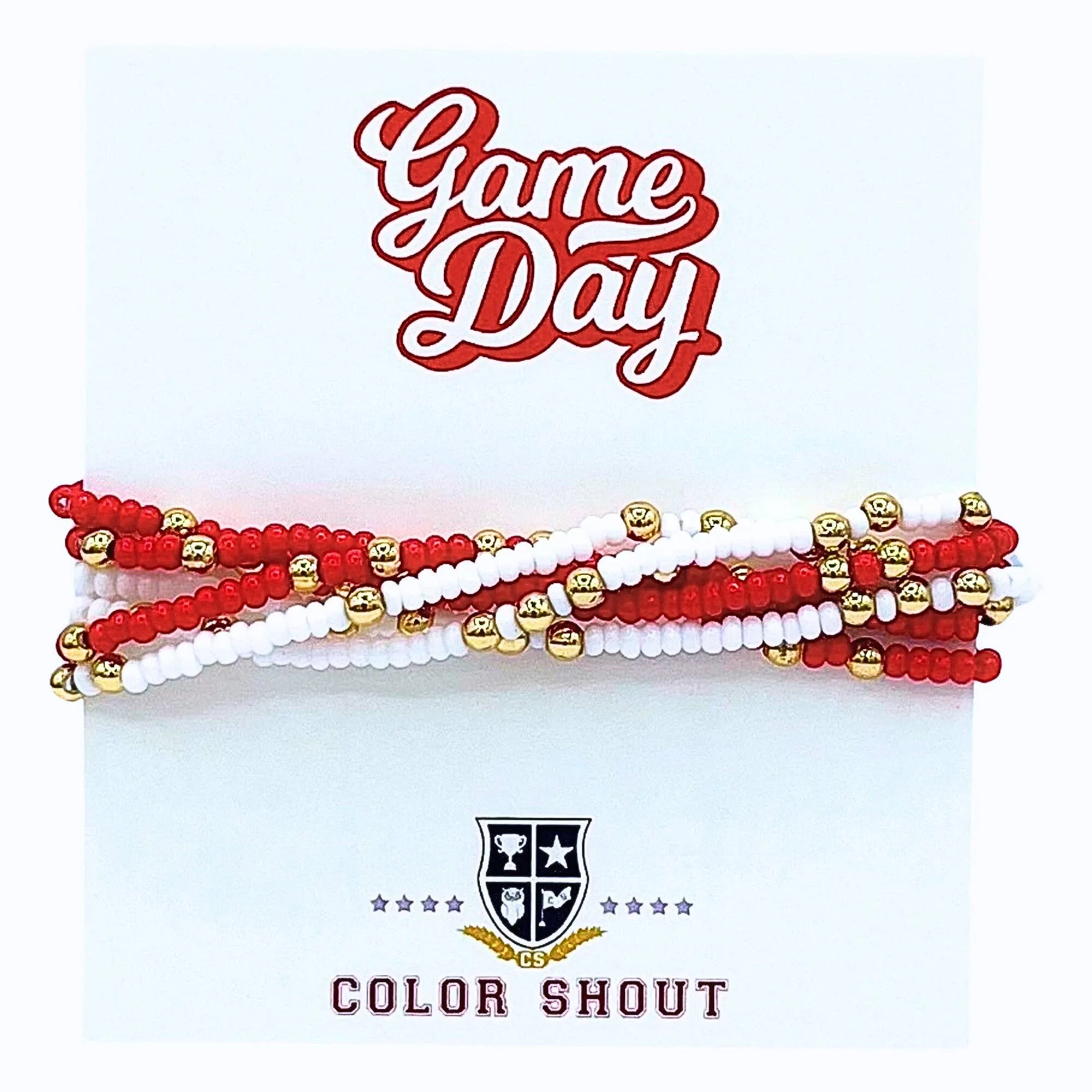 Game Day Team Colors: Set of 6 Stretch Bracelets