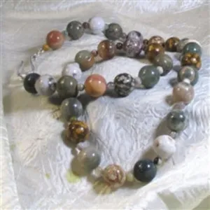 Gemstone Ocean Jasper Bead Necklace