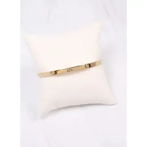 Geneiva Cz Metal Bracelet Gold