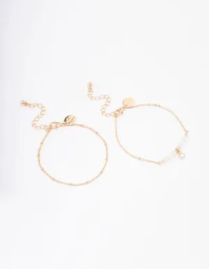 Gold Pearl Bracelet Pack