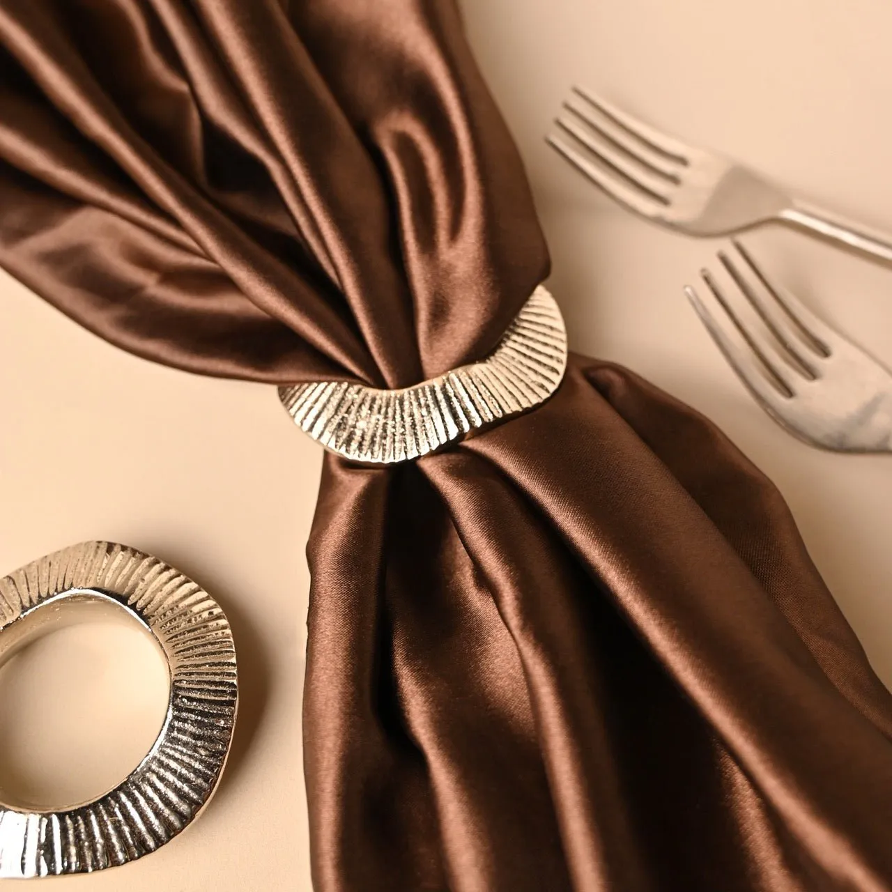 Handcrafted Gehna Napkin Rings | Brass Table Decor