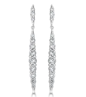 Karolyne Tapered Sparkling Drop Earrings